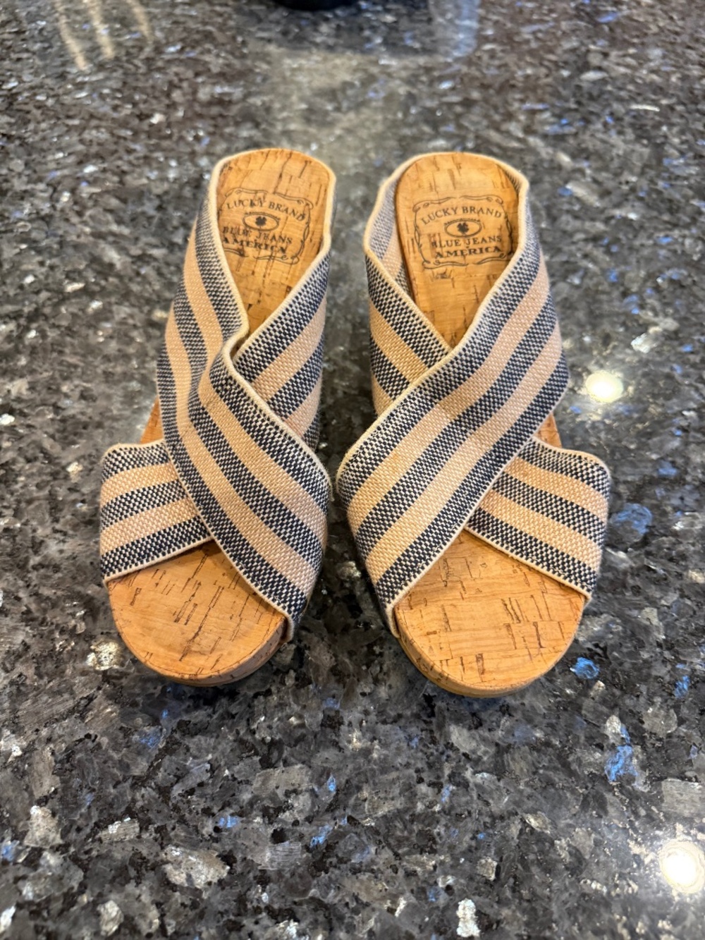 Lucky Brand Cork Wedge Size 5.5